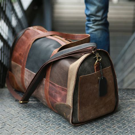 designer duffle bags for men|men's designer leather overnight bag.